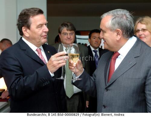 Französischer Premierminister Raffarin in Berlin 2004