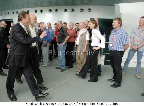 Bundeskanzler Schröder und Markus Lüpertz