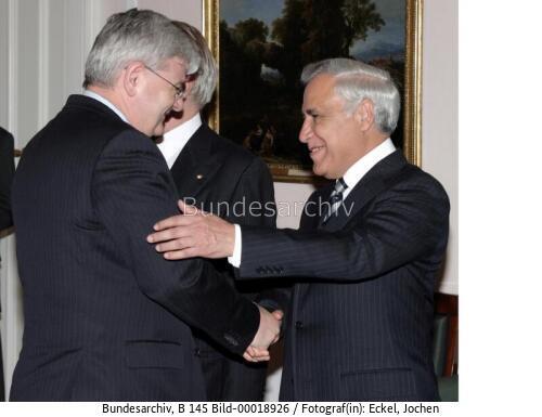 Israelischer Präsident Katsav in Berlin 2004