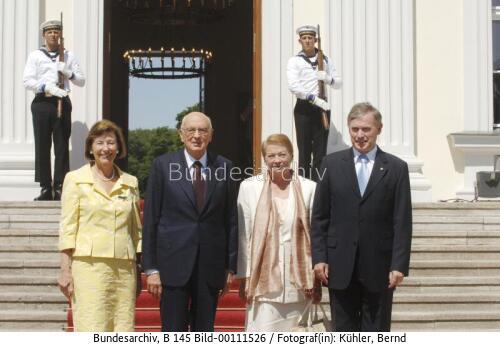 Italienischer Präsident Napolitano in Berlin 2006