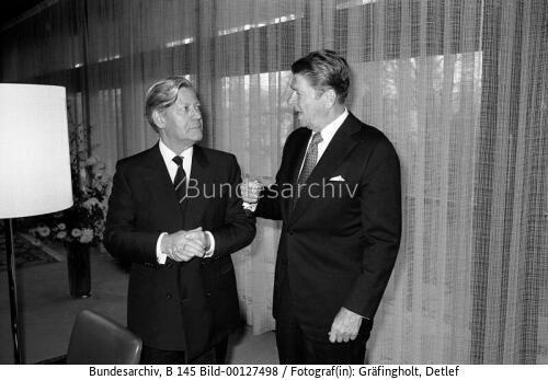 Ex-Gouverneur des US-Staats Kalifornien Reagan in Bonn 1978