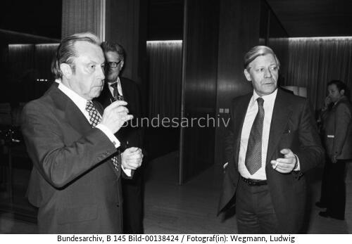 Bundeskanzler Schmidt und Generalbundesanwalt Rebmann 1978