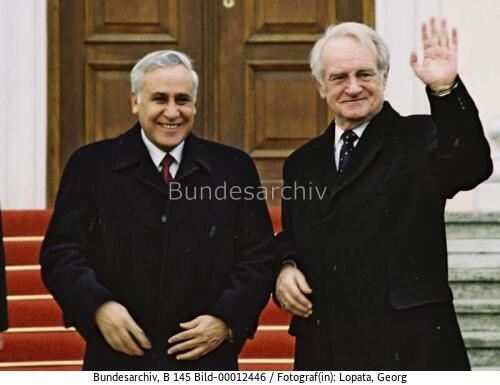Israelischer Präsident Katsav in Berlin 2002