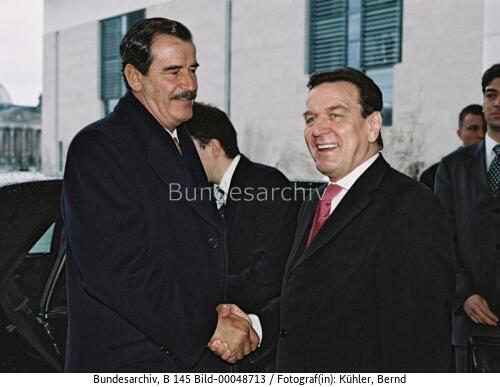 Mexikanischer Präsident Fox Quesada in Berlin 2003