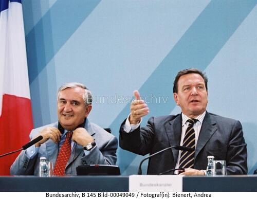 Französischer Premierminister Raffarin in Berlin 2003