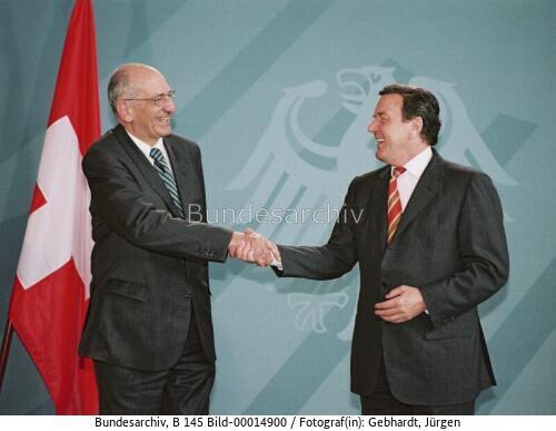 Schweizer Bundespräsident Couchepin in Berlin 2003