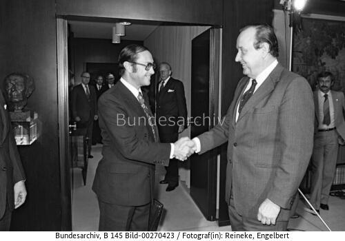 Schweizer Außenminister Aubert in Bonn 1979