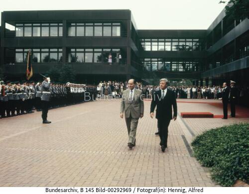 Französischer Präsident Mitterand in Bonn 1981