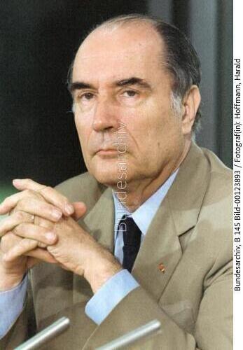 Frankreichs Präsident Mitterrand 1981