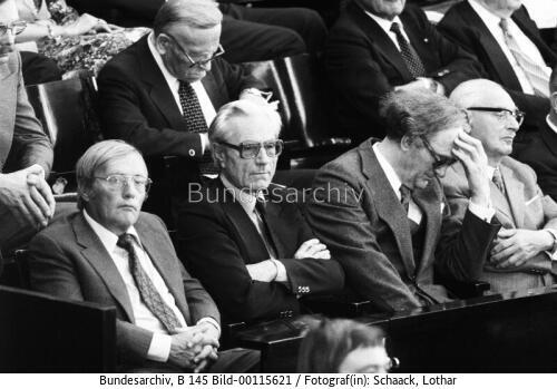 Bundestagssitzung 1979 / "30 Jahre Deutscher Bundestag" / Augstein und Bucerius