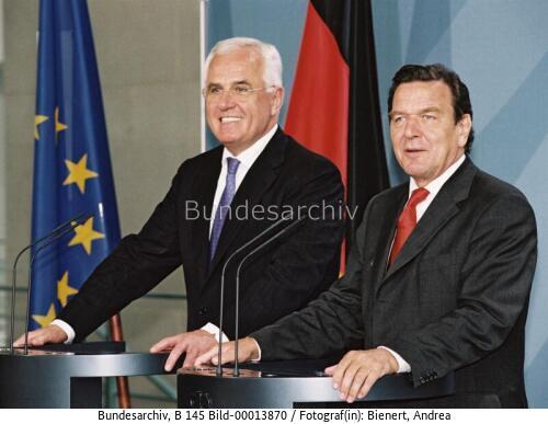 Bundeskanzler Schröder und Peter Hartz