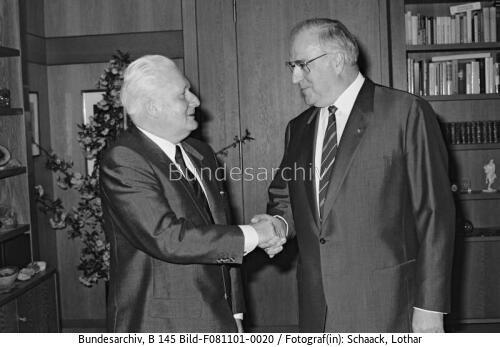 Bonn, Bundeskanzleramt, BK Kohl, DDR-Politbüromitglied Mittag