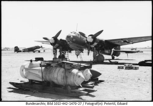 Sizilien, Flugzeug Ju 88, Bomben