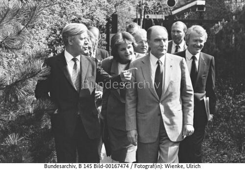 Französischer Präsident Mitterrand in Hamburg 1982