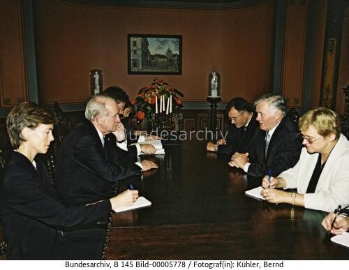 Bundespräsident Rau in Lettland 2001