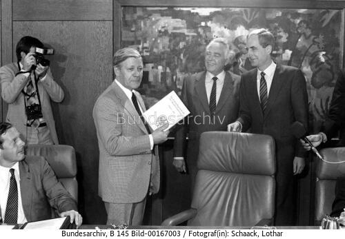 Letzte Kabinettssitzung der Regierung Schmidt 1982