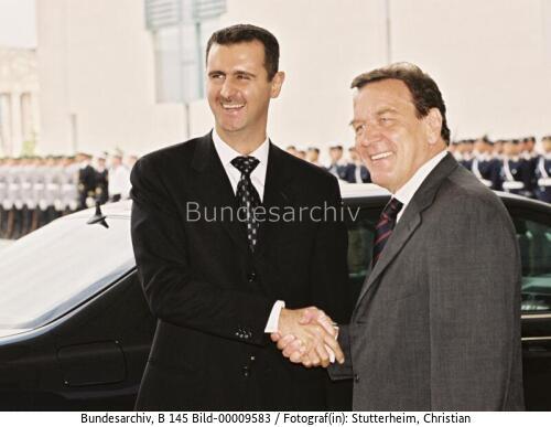 Syrischer Präsident Bashar al-Assad in Berlin 2001