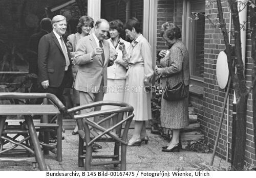 Französischer Präsident Mitterrand in Hamburg 1982
