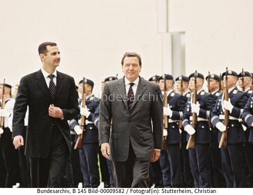 Syrischer Präsident Bashar al-Assad in Berlin 2001