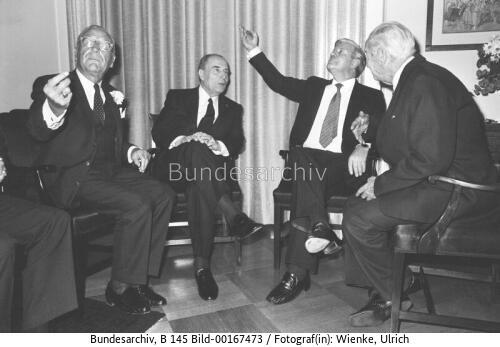 Französischer Präsident Mitterrand in Hamburg 1982