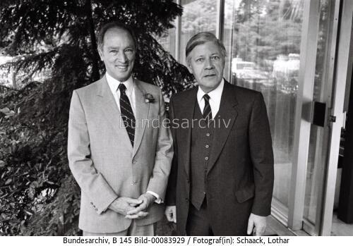Kanadischer PM Trudeau in Bonn 1982