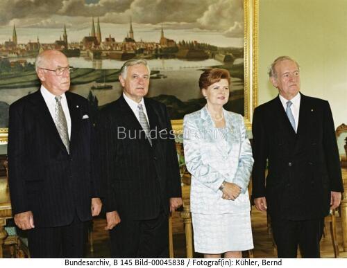 Bundespräsident Rau in Lettland 2001