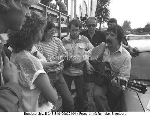 Liedermacher Biermann beim Evangelischen Kirchentag in Hannover 1983