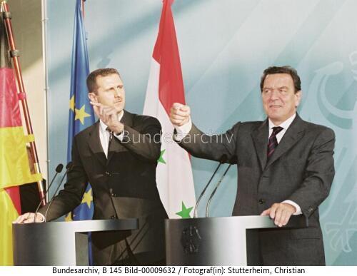 Syrischer Präsident Bashar al-Assad in Berlin 2001