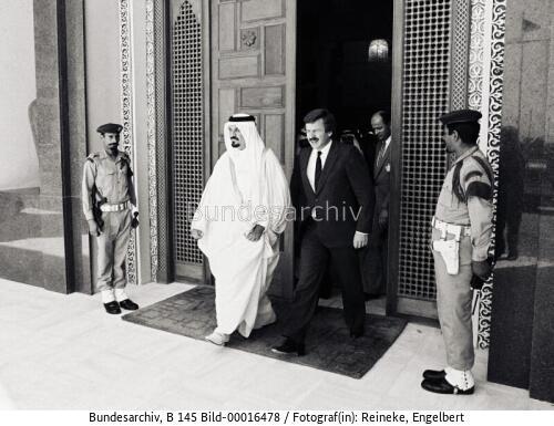 StM Möllemann und Verteidigungsminister Prinz Sultan in Saudi-Arabien 1983