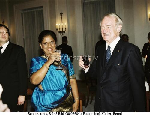 Präsidentin von Sri Lanka Kumaratunga in Berlin 2001