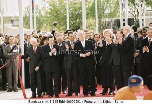 Bundespräsident Rau und Bundeskanzler Schröder - Eröffnung der EXPO 2000