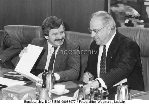 Bundeskanzler Kohl und Möllemann 1986