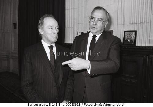 Bundeskanzler Kohl und kanadischer PM Trudeau 1984