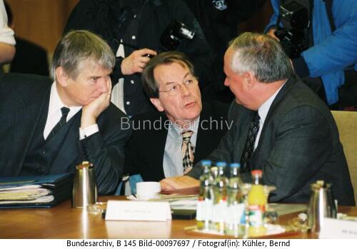 BM Lafontaine, BM Müntefering und BM Schily 1999
