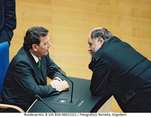 Bundeskanzler Schröder und Rezzo Schlauch