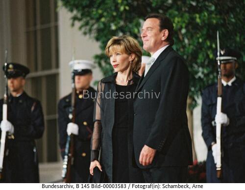 Ehepaar Schröder in den USA 1999