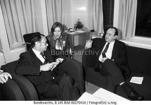 AM Genscher und Schweizer Bundespräsident Aubert 1984