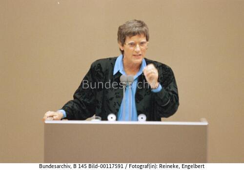 Bundestagssitzung 1986 / Haushaltsdebatte / BM Süssmuth