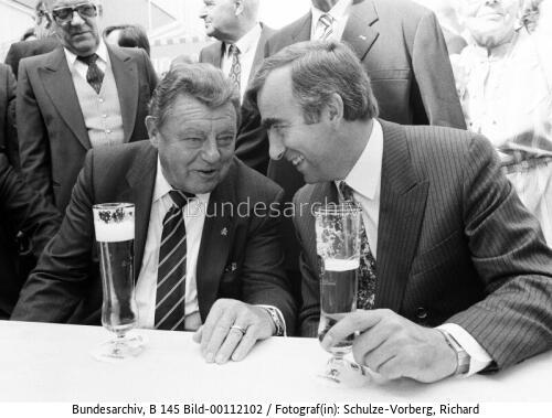 MP Strauß und Waigel 1985 / Geburtstag MP Strauß