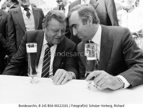 MP Strauß und Waigel 1985 / Geburtstag MP Strauß