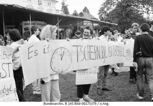 Demonstration gegen Gefahren der Atomkraft in Bonn 1986