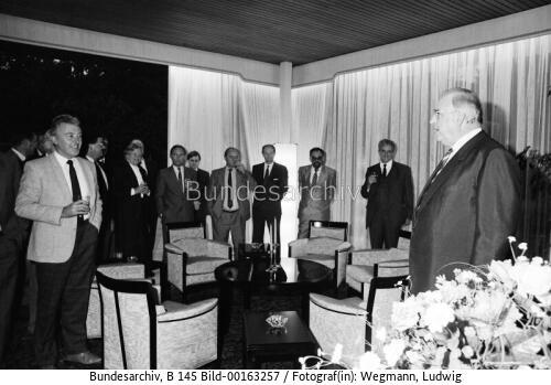 Bundeskanzler Kohl empfängt CDU-Landesgruppe Baden-Württemberg 1989