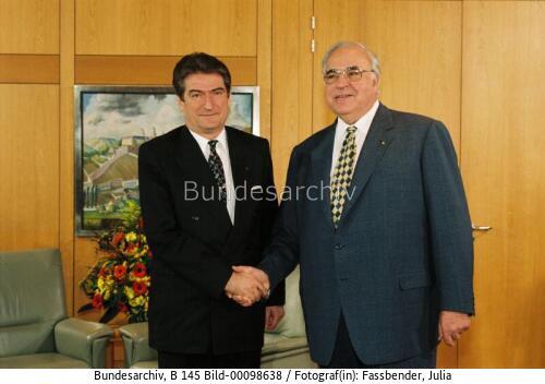 Albanischer Präsident Berisha in Bonn 1995