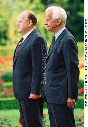 Weißrussischer Präsident Schuschkewitsch in Bonn 1992