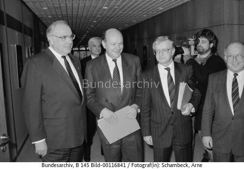 Bundeskanzler Kohl und Momper 1989