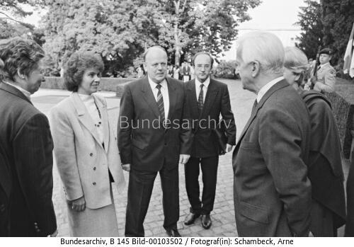Weißrussischer Präsident Schuschkewitsch in Bonn 1992