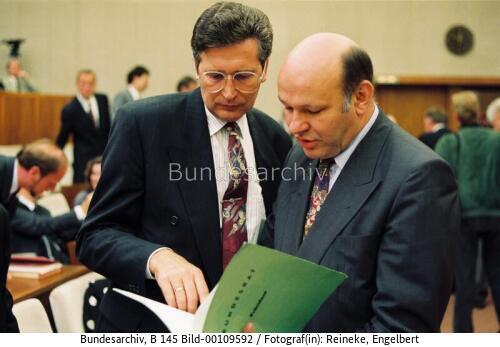 Staatsvertrag mit der DDR 1990 / Momper und Wedemeier im Bundesrat