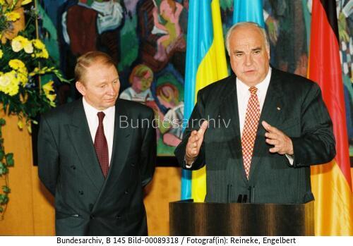 Ukrainischer Präsident Kutschma in Bonn 1995
