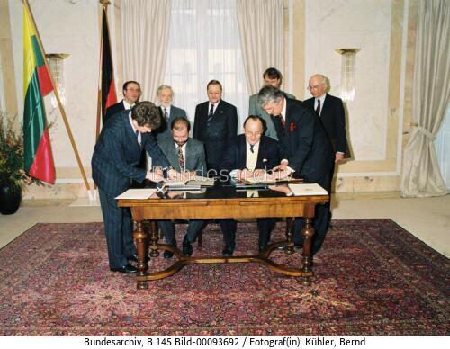Litauischer Parlamentspräsident Landsbergis in Königswinter 1992