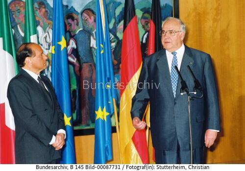 Italienischer Ministerpräsident Berlusconi in Bonn 1994
